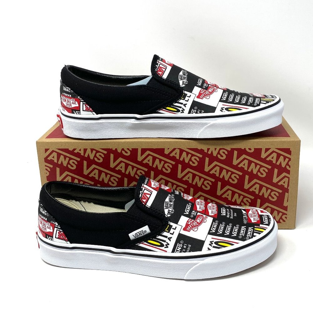 💖MEGA SALE💖Vans Classic Slip Label Mix Black Casual Women VN0A4BV3V9A - Picture 2 of 11